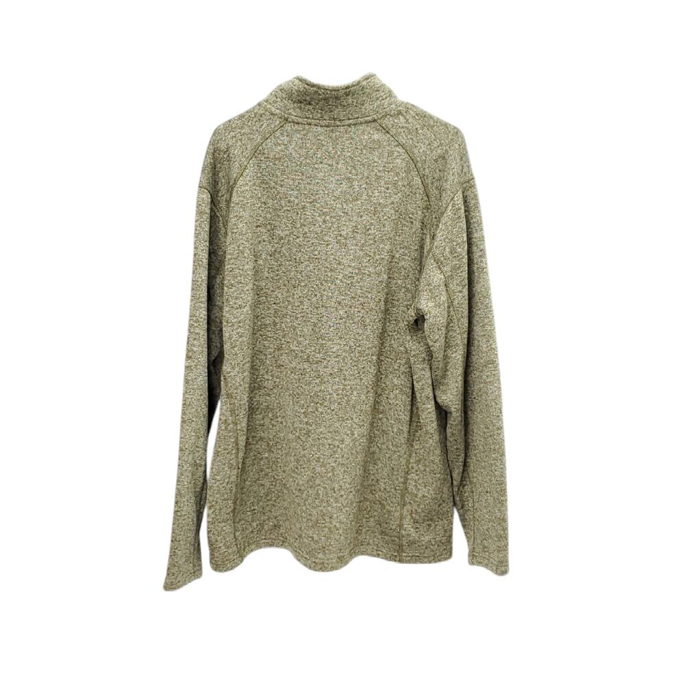 EDDIE BAUER Men's Olive Green Fleece Pullover 3/4 Zip Popover Jacket - Picture 7 of 10